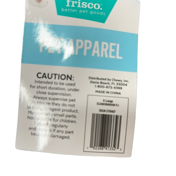 Frisco Scandinavian Woodland Dog Cat Cozy Plush Fleece PJ's - XL - Picture 5 of 5